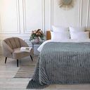 Покрывало велсофт Волна цвет серый, 150х200см