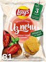 Чипсы картофельно-злаковые LAY'S Из печи, вяленые томаты и базилик, 81г