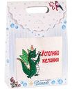 Полотенце махровое Dinosti Home Textiles Дракон - Исполняю желания цвет: белый/зелёный, 40×70 см