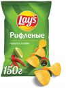 Чипсы картофельные Lay's рифленые со вкусом чили и лайма, 150 г
