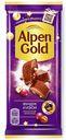 Шоколад Alpen Gold молочный с фундуком-изюмом 85 г