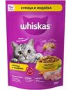 Корм сухой Whiskas Вкусные подушечки с нежным паштетом Аппетитное ассорти с курицей и индейкой для взрослых кошек 350г