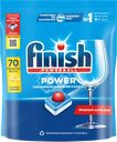 Таблетки для посудомоечной машины FINISH Power Лимон, 70шт