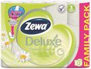 Туалетная бумага «Ромашка» Zewa Deluxe, 3 слоя, 12 рулонов