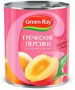 Персики Green Ray греческие половинки в легком сиропе 850 г