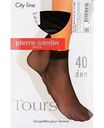 Носки женские Pierre Cardin Tours с волнистой резинкой цвет: nero/чёрный размер: единый, 40 den