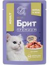 Корм Brit premium форель в желе премиум-класса для взрослых кошек, 85г
