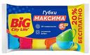 Набор губок Big city life Максима 10×7×3 см, 6 шт.