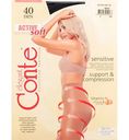 Колготки женские Conte Active soft цвет: nero/чёрный, 40 den, 6р-р