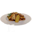 Картофель жаренный с курицей 100г