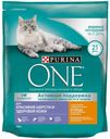 Сухой корм Purina ONE с курицей и злаками для красивой шерсти и контроля образования волосяных комков для кошек 750 г