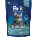 Сухой корм для кошек с чувствительным пищеварением Brit Premium Sensitive с ягненком, 300 г