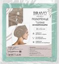 Полотенце-чалма из микрофибры Bravo на пуговице цвет: оливковый, 26×75 см