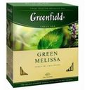 Чай Greenfield Green Melissa зеленый, 100х1,5 г