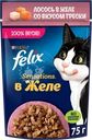 Корм влажный для взрослых кошек FELIX Sensations Лосось в желе со вкусом трески 75г