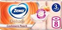 Туалетная бумага Zewa Deluxe Персик 3 слоя 8 рулонов