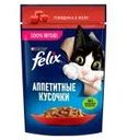 Влажный корм для кошек, Felix, говядина в желе, 75 г