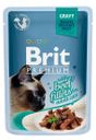 Корм Brit Premium для кошек, говядина в соусе, 85 г