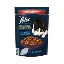 Корм PURINA FELIX Мясные Ломтики для кошек с говядиной, 75г