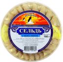 Сельдь ПЕЛИКАН, филе кусочки в масле с лимоном, 180г