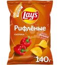 Чипсы картофельные Lay's рифлёные со вкусом паприка, 140г
