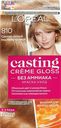 Краска-уход для волос CASTING CREME GLOSS 810 Перламутровый русый, без аммиака, 180мл