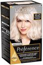 Краска для волос L'Oreal Paris Preference светло-русый перламутровый осветляющий тон 10.21, 174 мл