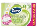 Туалетная бумага «Ромашка» Zewa Deluxe, 3 слоя, 12 рулонов