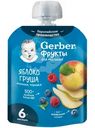 Пюре фруктовое Gerber яблоко-груша-малина-черника с 6 месяцев, 90г