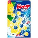 Средство Бреф Сила-Актив Лимонная Свежесть чистящее для унитаза, 4х50г