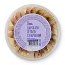Сельдь Царская с укропом тихоокеанская слабосолёная филе-кусочки в масле Люди Любят, 400г