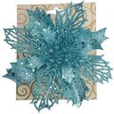 Ёлочное украшение Цветок голубой, 16см