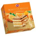 Торт бисквитный КОНТИ Золотая лилия апельсин/карамель 310г