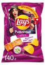 Чипсы картофельные Lay's рифлёные со вкусом лосось в сливочном соусе, 140г