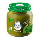 Пюре детское из брокколи и кабачков, Gerber, 130 г, Польша