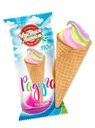 Мороженое Радуга Пломбир ванильный рожок 110г
