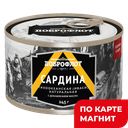 Сардина иваси ДОБРОФЛОТ с маслом, 245г