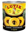Ананас LUTIK в сиропе ломтиками, 850 мл