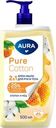 Крем-мыло Aura Pure Cotton Хлопок и мед 2в1 500мл