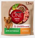 Сухой корм для активных собак мини пород с курицей и рисом Purina ONE 1.5кг
