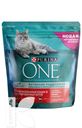 Корм PURINA ONE сухой с лососем-пшеницей для стерилизованных кошек и котов 1,5кг