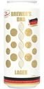 Пиво Brewer's dna Lager светлое пастеризованное фильтрованное 4,1 % алк., Германия, 0,5л