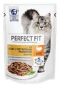 Влажный корм Perfect Fit для взрослых кошек с чувствительным пищеварением Индейка в соусе, 85 г