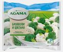 Смесь овощная Agama Брокколи и Цветная капуста быстрозамороженная 400г