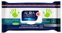 Влажные салфетки AURA антибактериальные с ромашкой, big-pack с крышкой, 72 шт