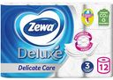 Туалетная бумага Zewa Deluxe белая 3 слоя, 12 рулонов