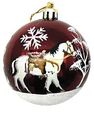 Ёлочное украшение Шар Лошадь в ассортименте, 7см