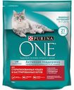 Корм Purina ONE для стерилизованных кошек с говядиной и пшеницей 750г