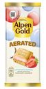 Шоколад Alpen Gold Aerated с клубнично-кокосовой начинкой белый пористый, 75г