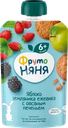 Пюре фруктово-ягодное ФРУТОНЯНЯ Яблоко, земляника и ежевика, с овсяным печеньем, с 6 месяцев
